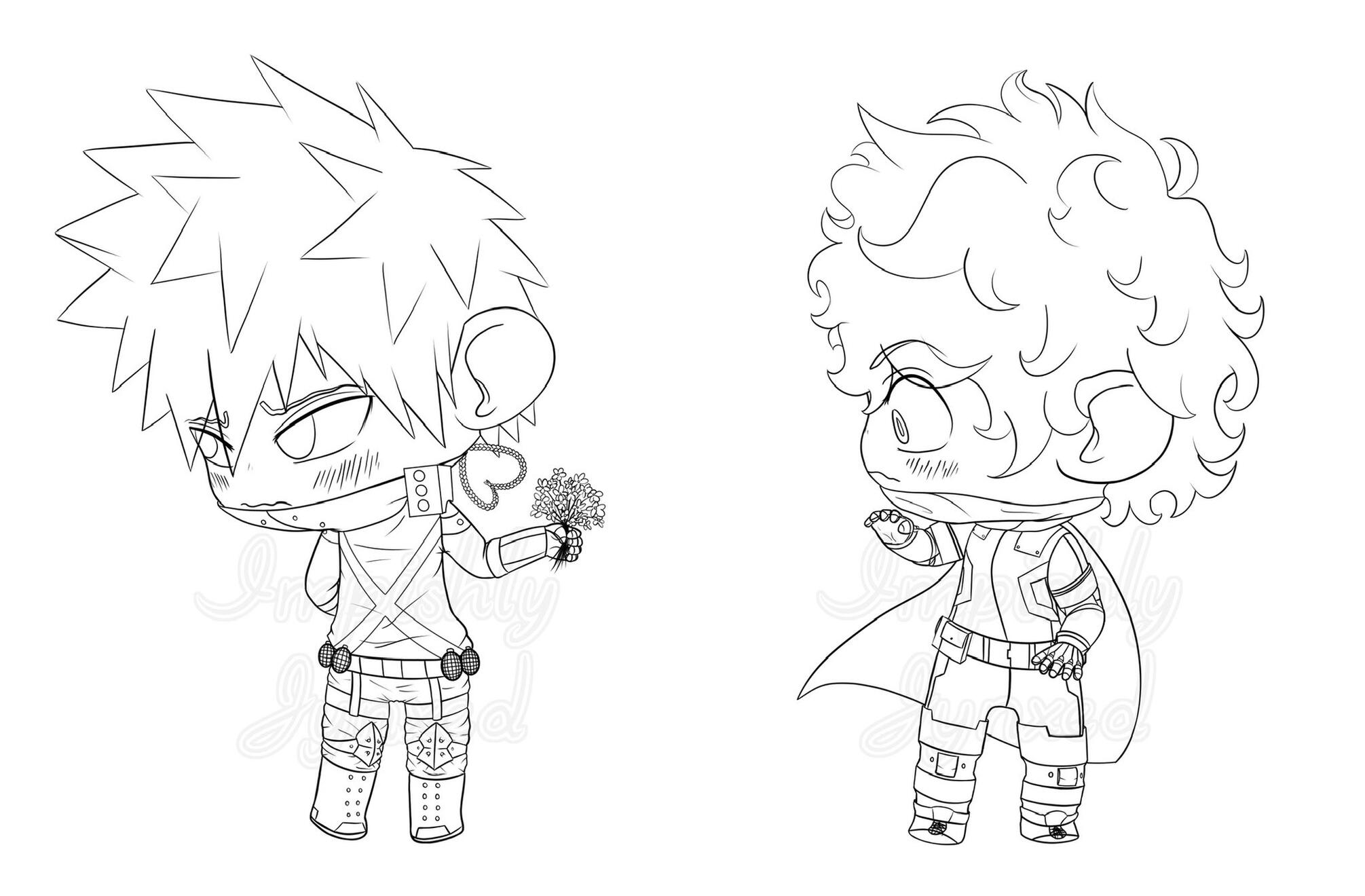 Lineart (Chibi) - Flower of You